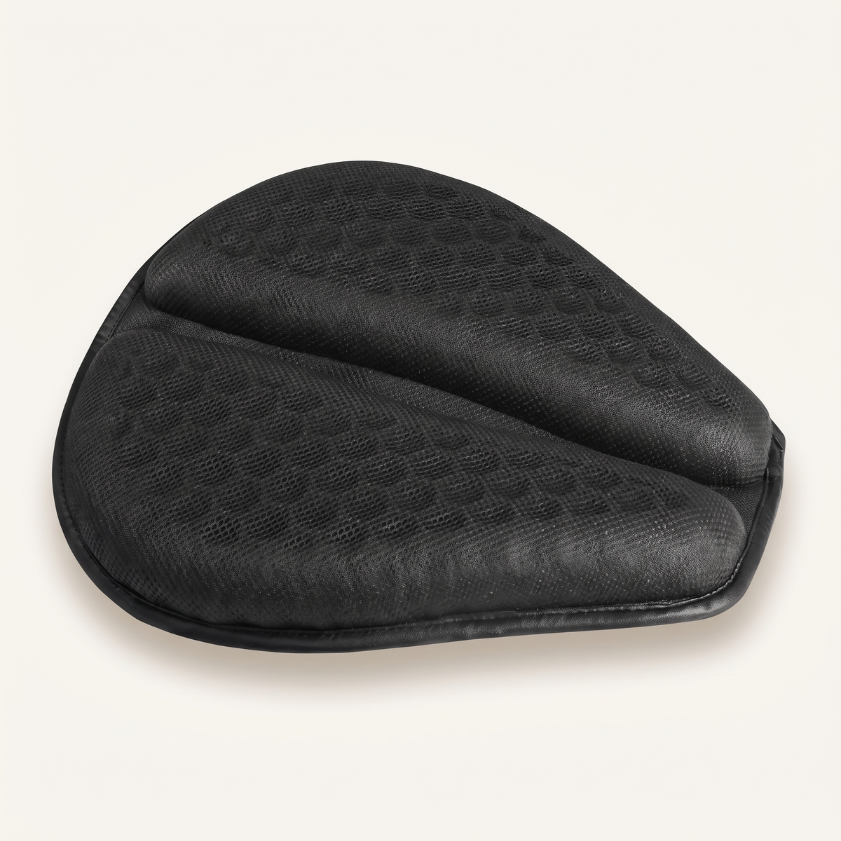 Coussin de selle moto gel 3D RideWell, housse noire